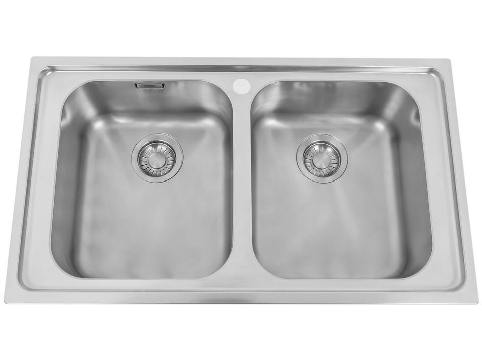 Cuba para Cozinha Franke Dupla Inox de Sobrepor Retangular Smart SRX 620 54x119cm - 3