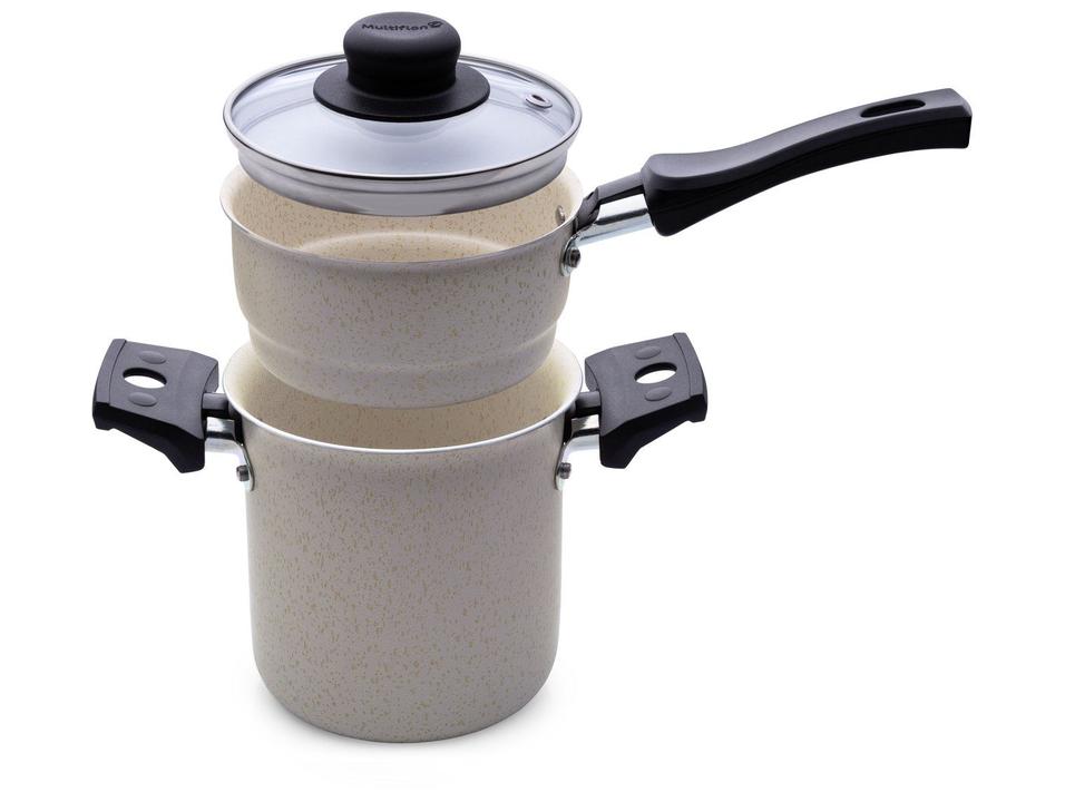 Cuscuzeira Multiflon de Alumínio Antiaderente Ekó 450ml 10cm 3 Peças - 1