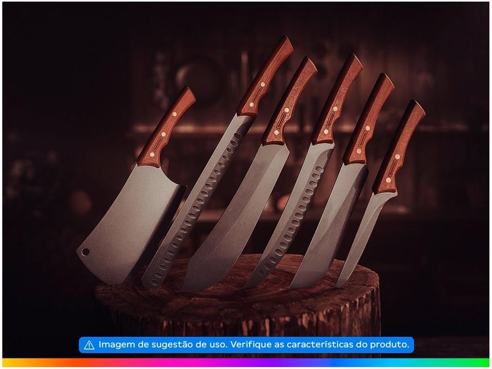 Cutelo Tramontina Inox 7” Churrasco Blac - 1