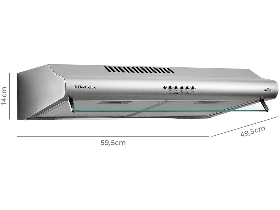 Depurador de Ar Inox Electrolux 60cm 4 Bocas DE60X - 4
