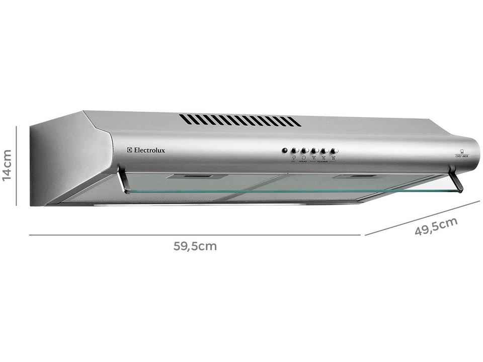 Depurador de Ar Inox Electrolux 60cm 4 Bocas DE60X - 4