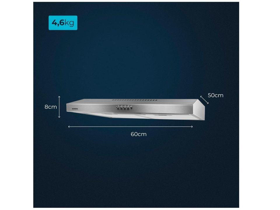 Depurador de Ar Mondial 60cm até 4 Bocas - 8