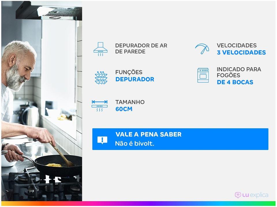 Depurador de Ar Mondial 60cm até 4 Bocas - 1