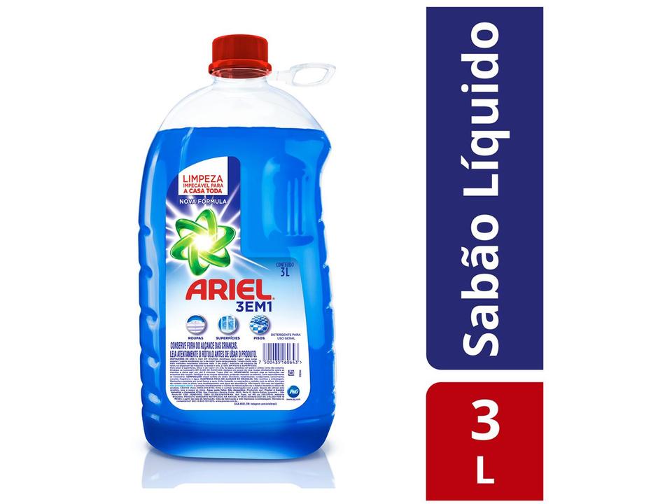 Detergente Líquido Limpador Multiuso Ariel 3 em 1 - 3L - 1
