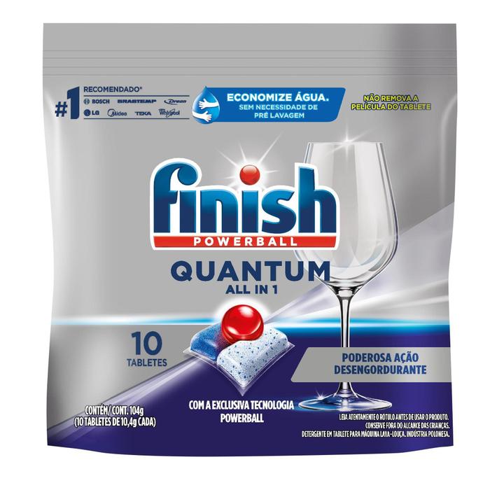 Detergente para Lava Louças em Tabletes Finish Quantum All in 1 10 unidades - 1