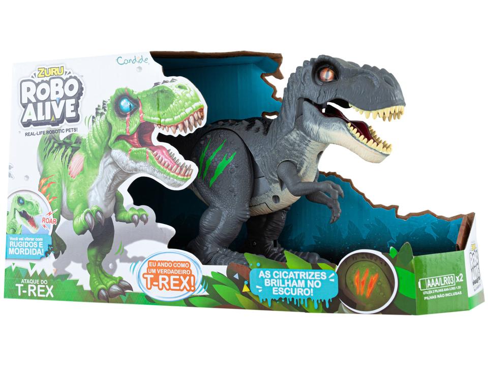 Dinossauro Robotic Emite Som 16cm Candide - 7