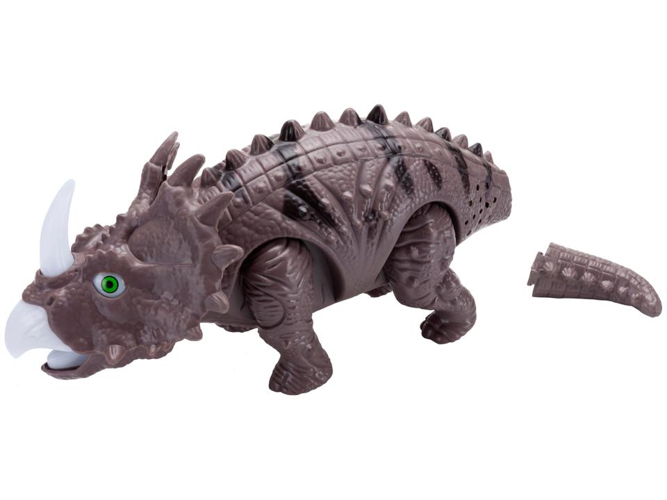 Dinossauro Triceratops Emite Som e Luz 10cm - 3