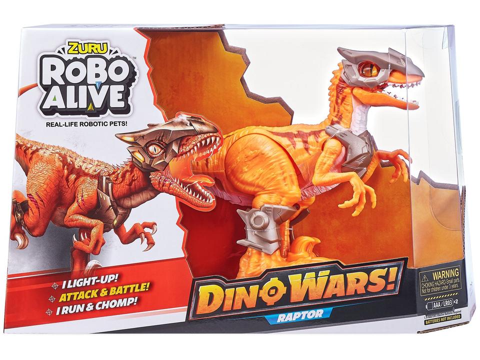 Dinossauro Zuru Robo Alive Dino Wars Raptor - Emite Som com Acessório Candide - 5