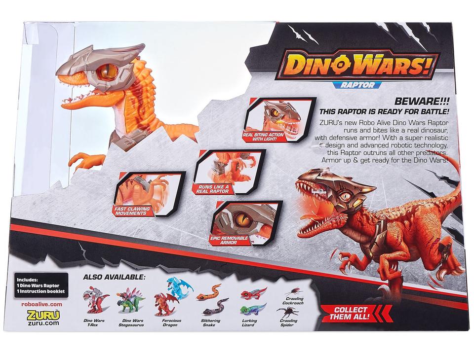 Dinossauro Zuru Robo Alive Dino Wars Raptor - Emite Som com Acessório Candide - 8