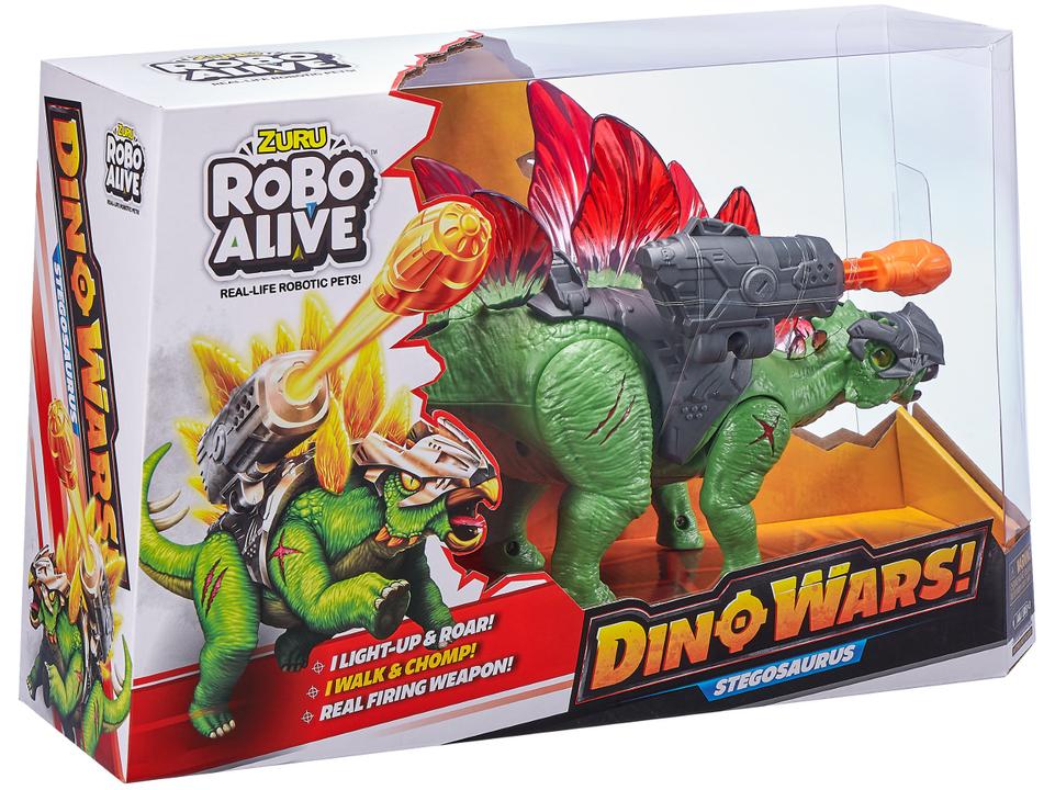 Dinossauro Zuru Robo Alive Dino Wars Stegosaurus - Emite Som com Acessório Candide - 5