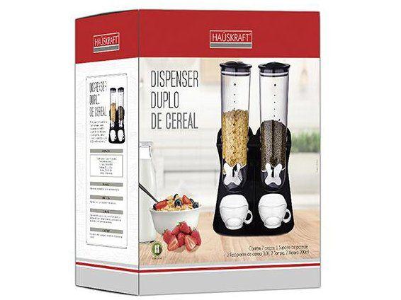 Dispenser de Alimentos 2 Divisões 3L Hauskraft DISP-002PT - 2