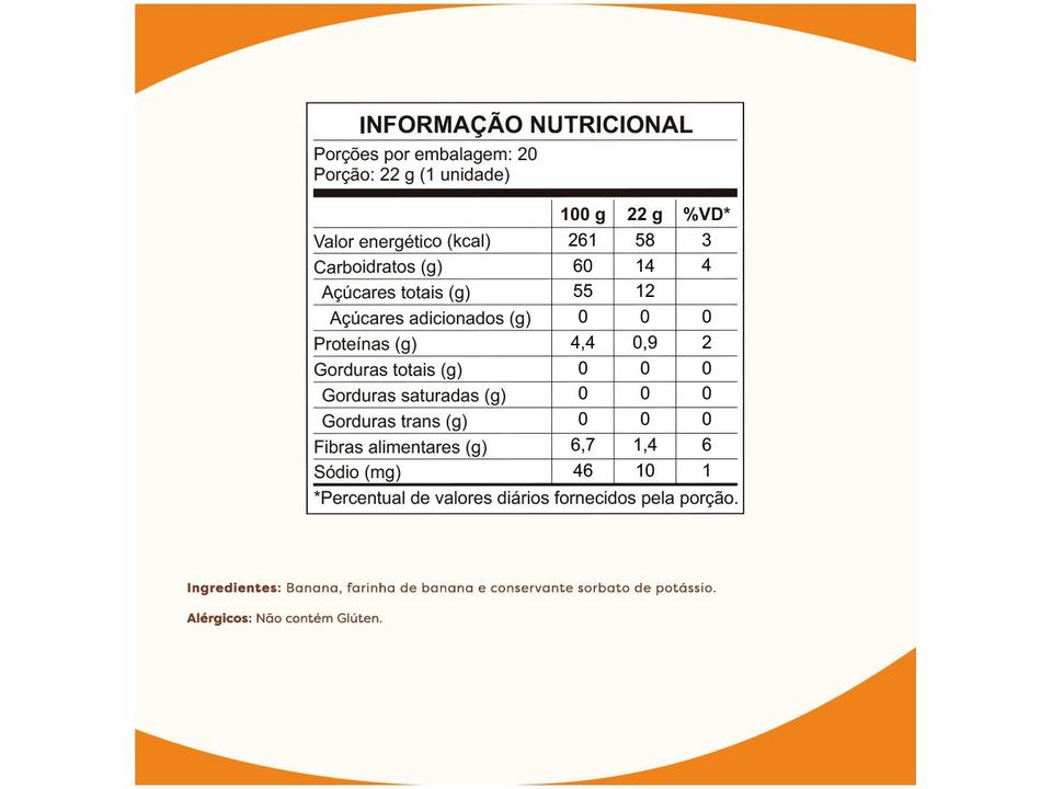 Doce de Banana Tablete Flormel Bananada Diet 440g 20 Unidades - 2