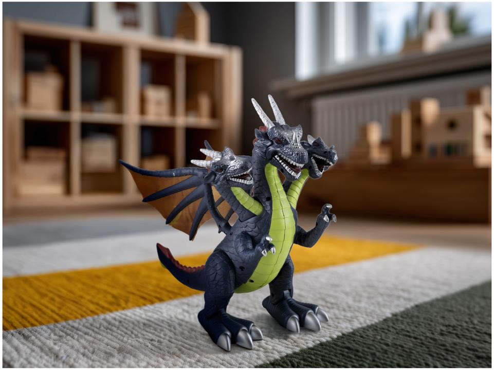 Dragão de Brinquedo 3 Cabeças - 1