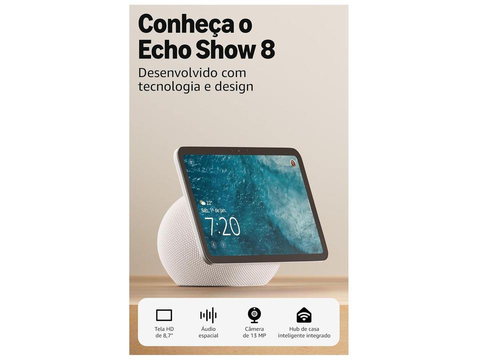Echo Show 8 4ª Geração  Smart Speaker 8" com Alexa - 1