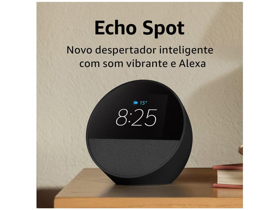 Echo Spot 2024 Smart Speaker Tela de 2,83” - 2