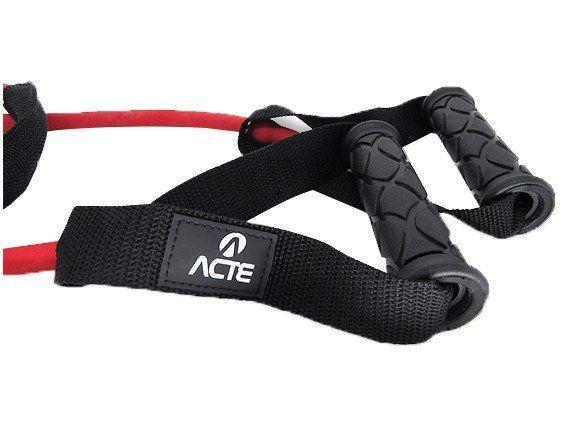 Elástico Extensor T28-M Acte Sports com Alça Médio Vermelho - 1