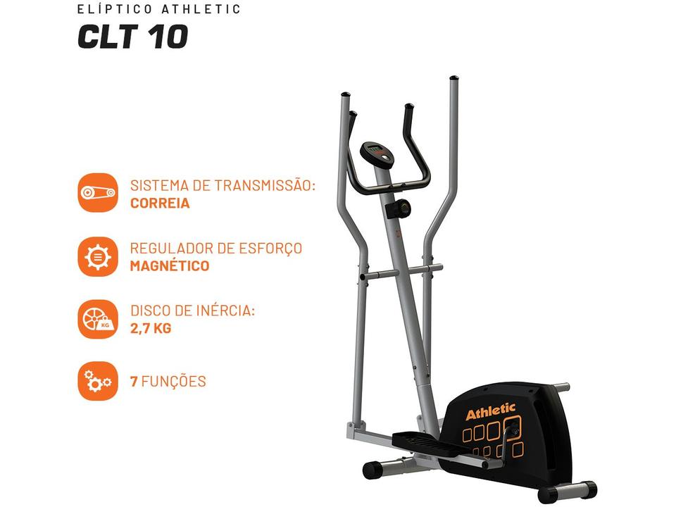 Elíptico Magnético Athletic CLT 10 8 Níveis de Esforço - 7