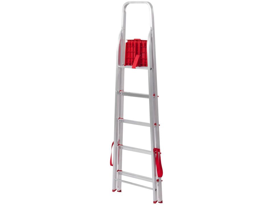 Escada Alumínio Dobrável 5 Degraus Botafogo Doméstica ESC0064 - 3