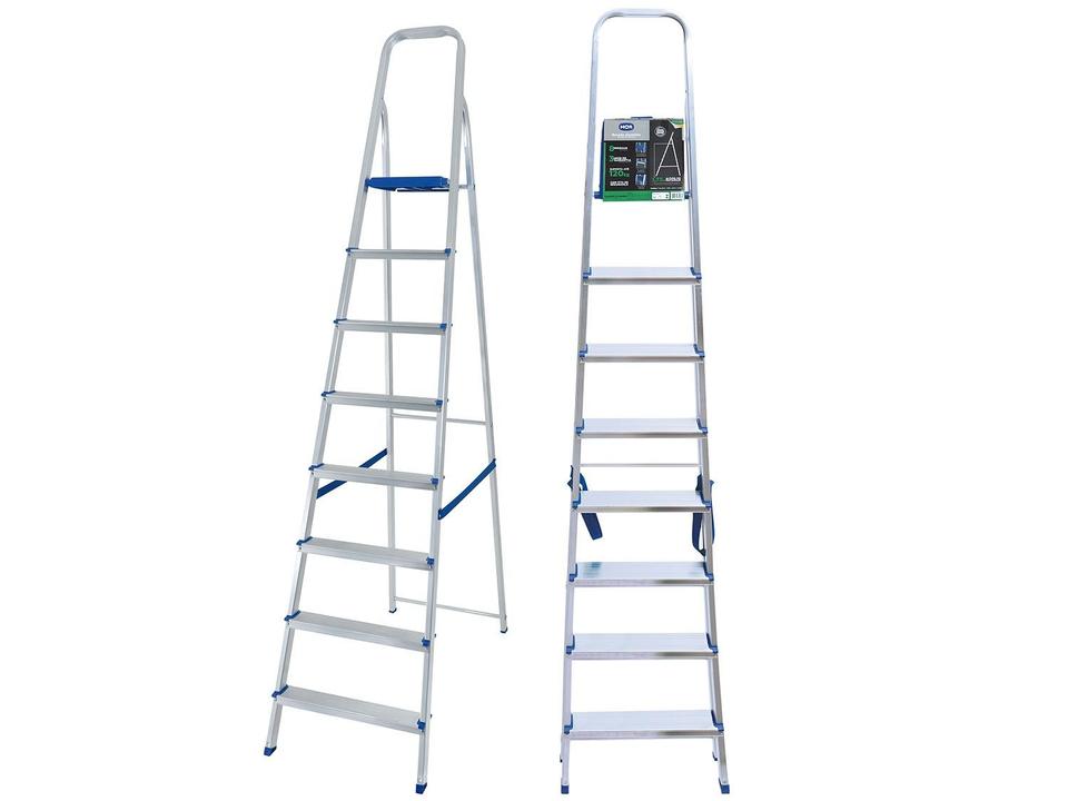 Escada Alumínio Mor 8 Degraus 5106 - 5