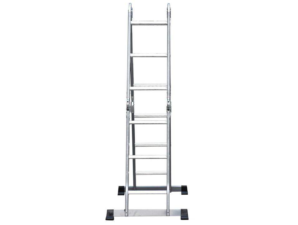 Escada de Aço e Alumínio Multiuso 4x3 com Plataforma 12 Degraus Nell KMP403 - 3