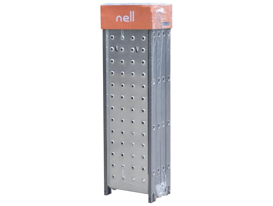 Escada de Aço e Alumínio Multiuso 4x4 com Plataforma 16 Degraus Nell KMP404 - 4