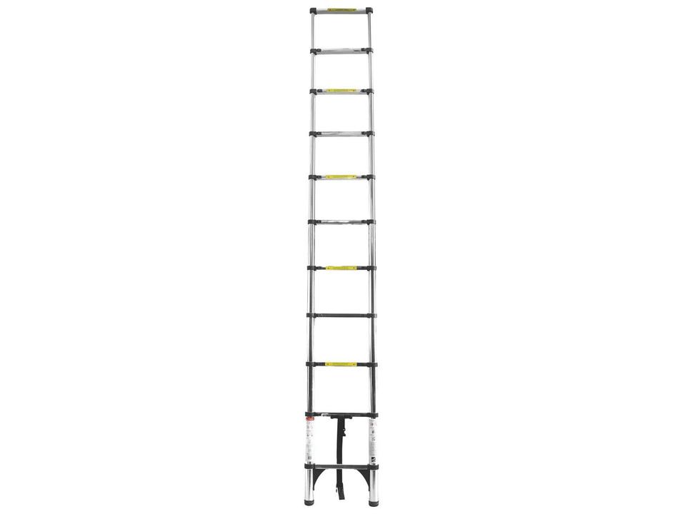 Escada de Aço e Alumínio Telescópica 10 Degraus 3,2m de Altura Nell KME1032SS - 2
