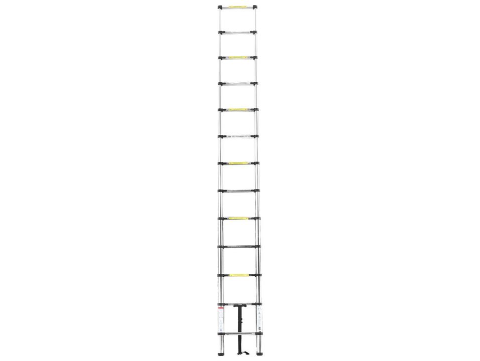 Escada de Aço e Alumínio Telescópica 12 Degraus 3,8m de Altura Nell KME1038SS - 2