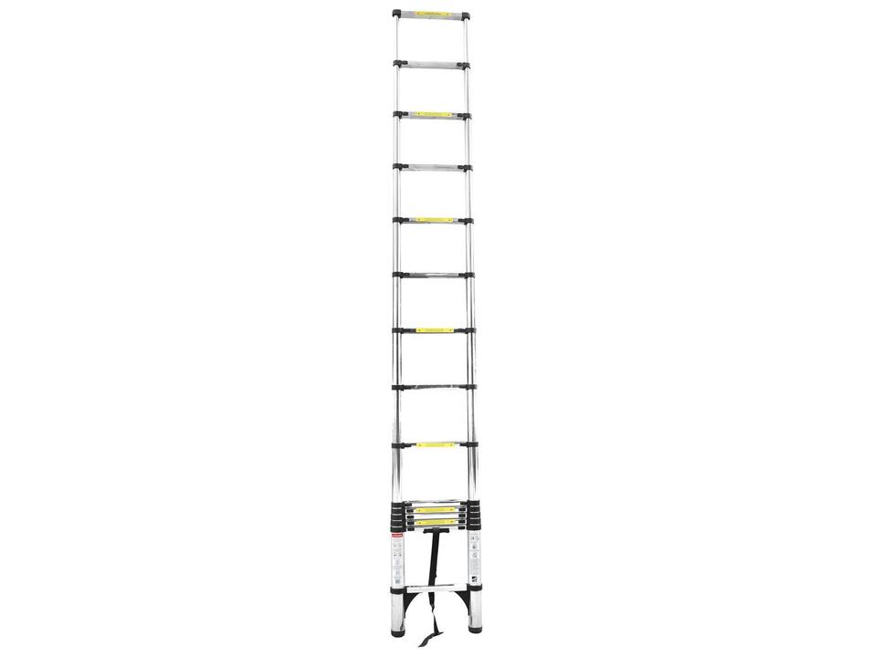 Escada de Aço e Alumínio Telescópica 14 Degraus 4,4m de Altura Nell KME1044SS - 1