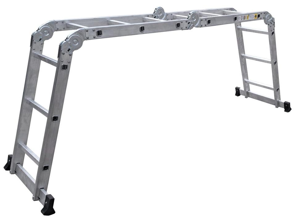 Escada de Alumínio Multifuncional Articulada 3x4 12 Degraus Botafogo Lar & Lazer Prime - 4