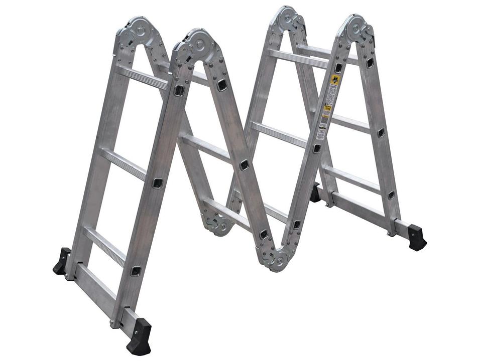 Escada de Alumínio Multifuncional Articulada 3x4 12 Degraus Botafogo Lar & Lazer Prime - 3