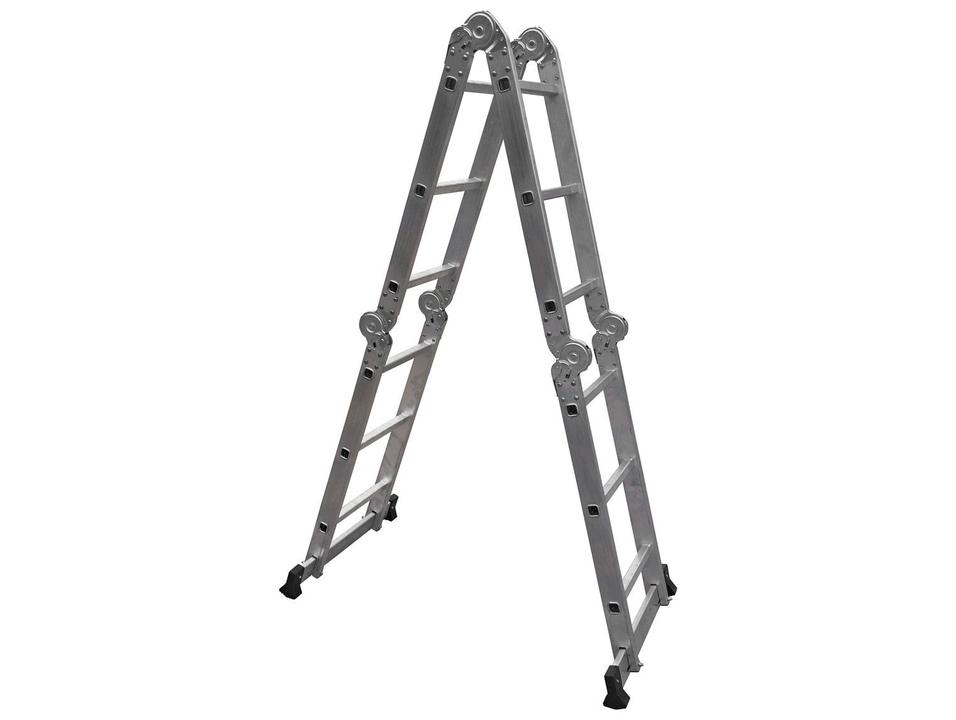 Escada de Alumínio Multifuncional Articulada 3x4 12 Degraus Botafogo Lar & Lazer Prime - 2