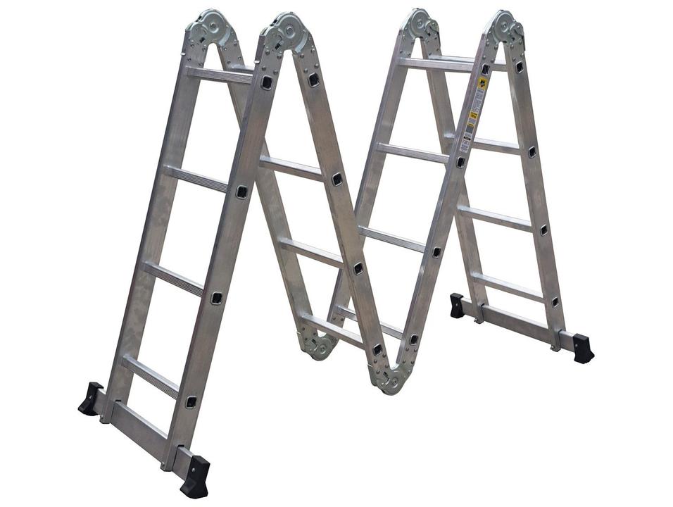 Escada de Alumínio Multifuncional Articulada 4x4 16 Degraus Botafogo Lar & Lazer Prime - 3