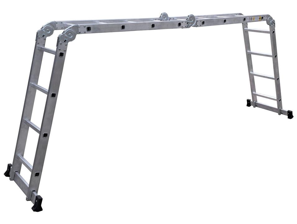 Escada de Alumínio Multifuncional Articulada 4x4 16 Degraus Botafogo Lar & Lazer Prime - 4