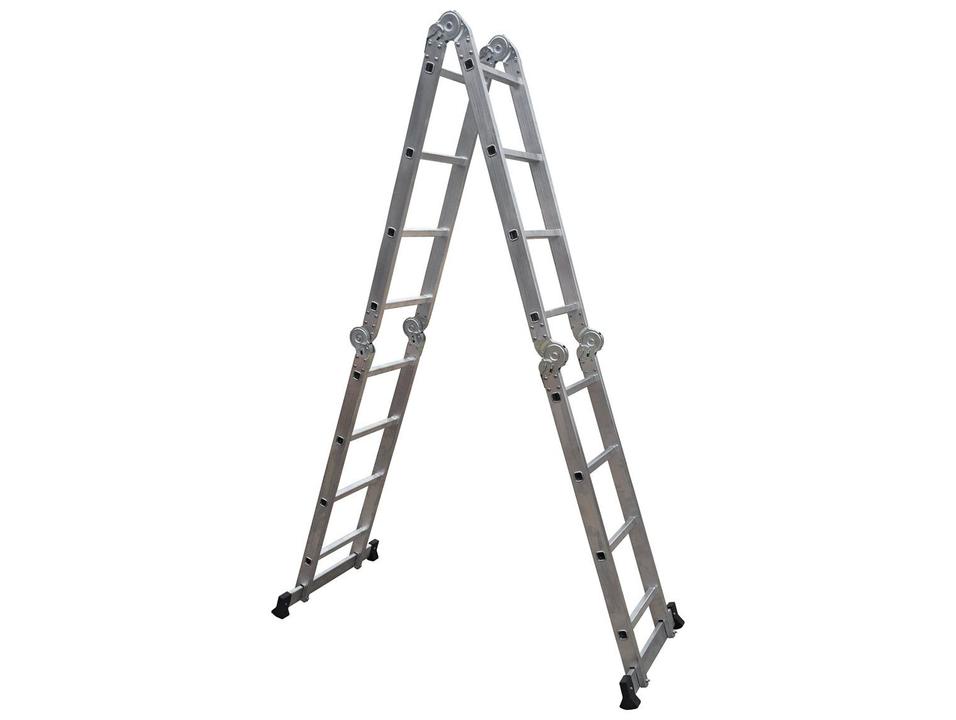 Escada de Alumínio Multifuncional Articulada 4x4 16 Degraus Botafogo Lar & Lazer Prime - 2