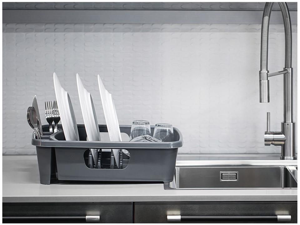 Escorredor de Louça Tramontina Plurale Grafite 9 Pratos - 1