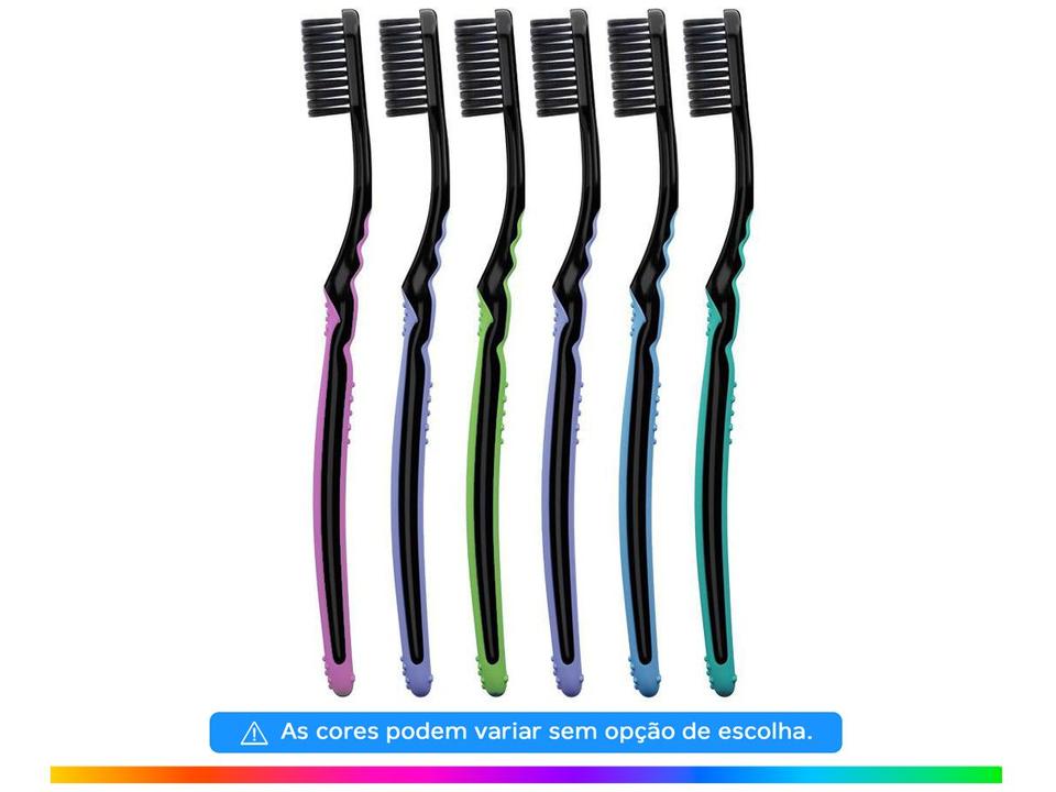 Escova de Dente Colgate Slim Soft Black 6 Unidades - 1