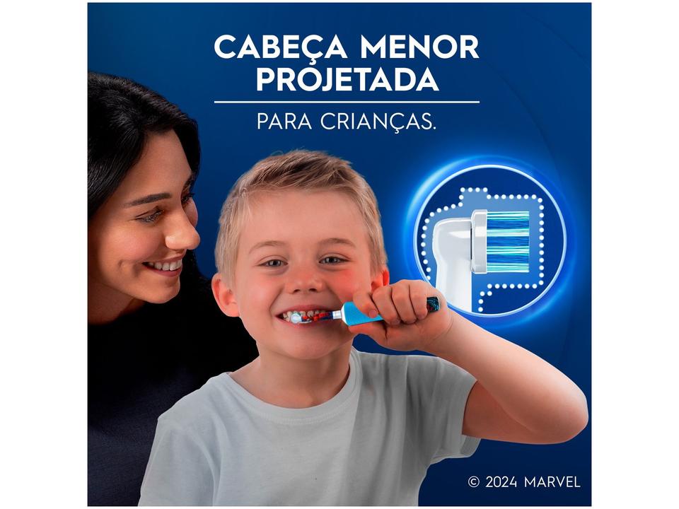 Escova de Dente Elétrica Infantil Oral-B Marvel Homem-Aranha Recarregável - 5