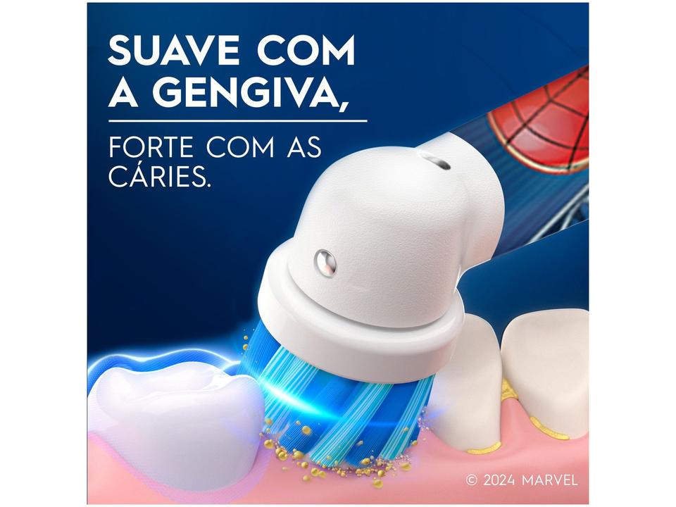 Escova de Dente Elétrica Infantil Oral-B Marvel Homem-Aranha Recarregável - 2