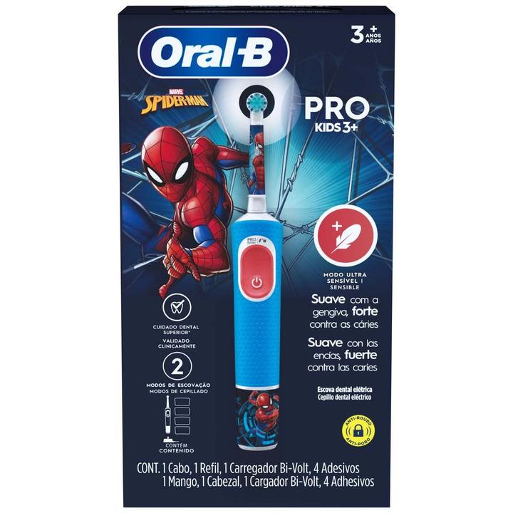 Escova de Dente Elétrica Infantil Oral-B Marvel Homem-Aranha Recarregável - 8