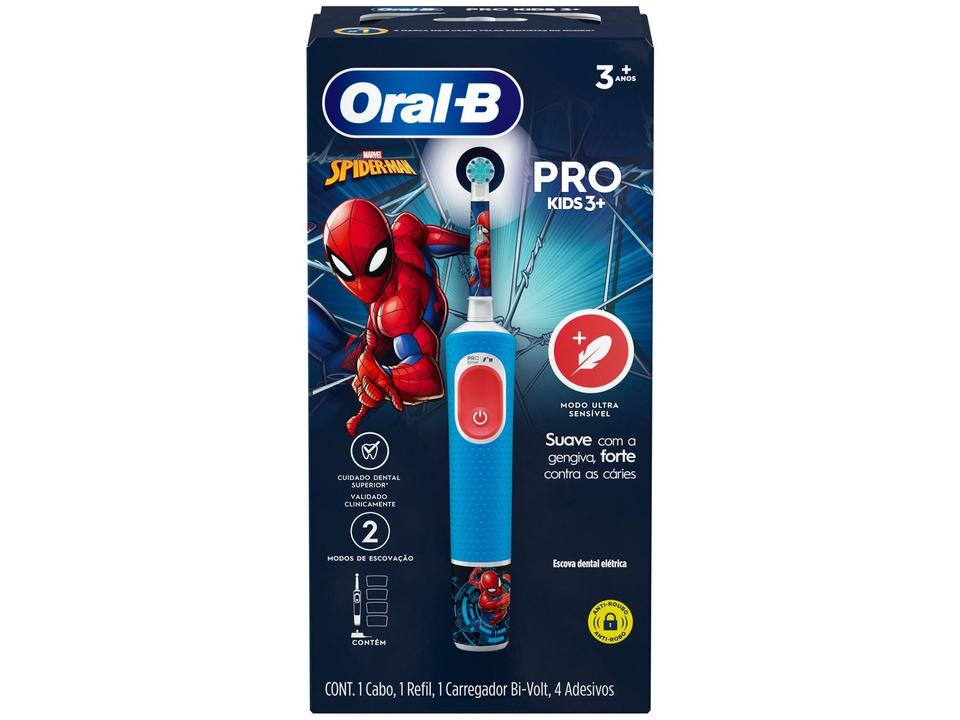 Escova de Dente Elétrica Infantil Oral-B Marvel Homem-Aranha Recarregável - 9