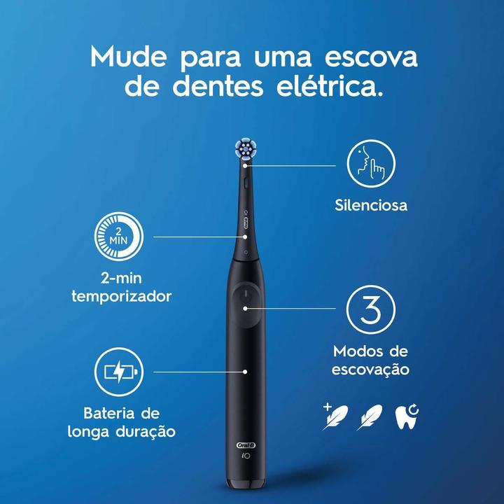 Escova de Dente Elétrica Oral-B iO2, 1 Cabo + 1 Refil + Carregador - 10