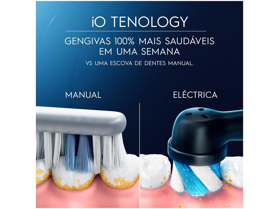 Escova de Dente Elétrica Oral-B iO4, 1 Cabo + 2 Refis + Carregador + Estojo - 1