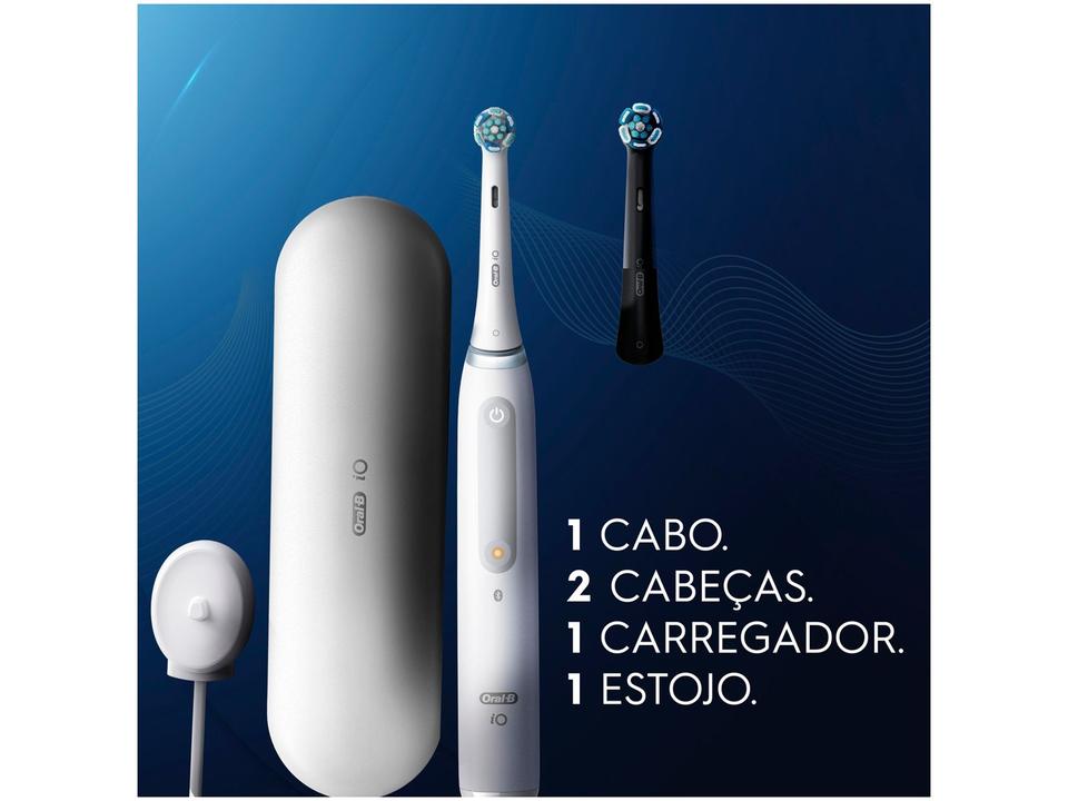 Escova de Dente Elétrica Oral-B iO4, 1 Cabo + 2 Refis + Carregador + Estojo - 8