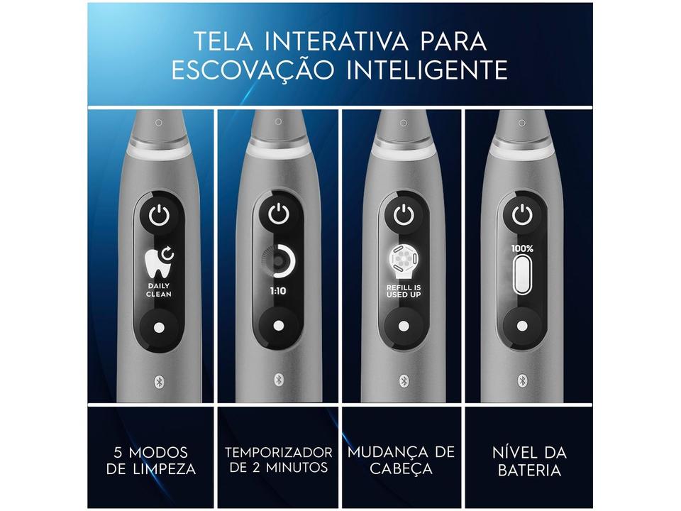Escova de Dente Elétrica Oral-B iO6, 1 Cabo + 4 Refis + Carregador + Estojo - 6