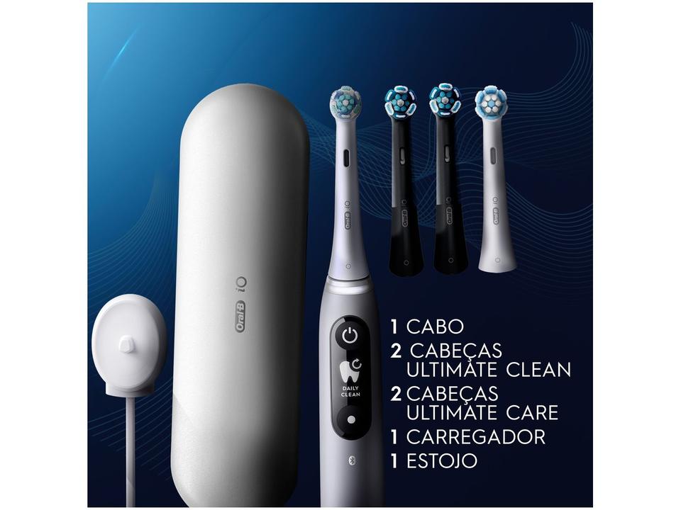 Escova de Dente Elétrica Oral-B iO6, 1 Cabo + 4 Refis + Carregador + Estojo - 8
