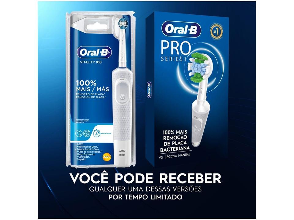 Escova de Dente Elétrica Oral-B PRO Series 1 Branca Recarregável - 3