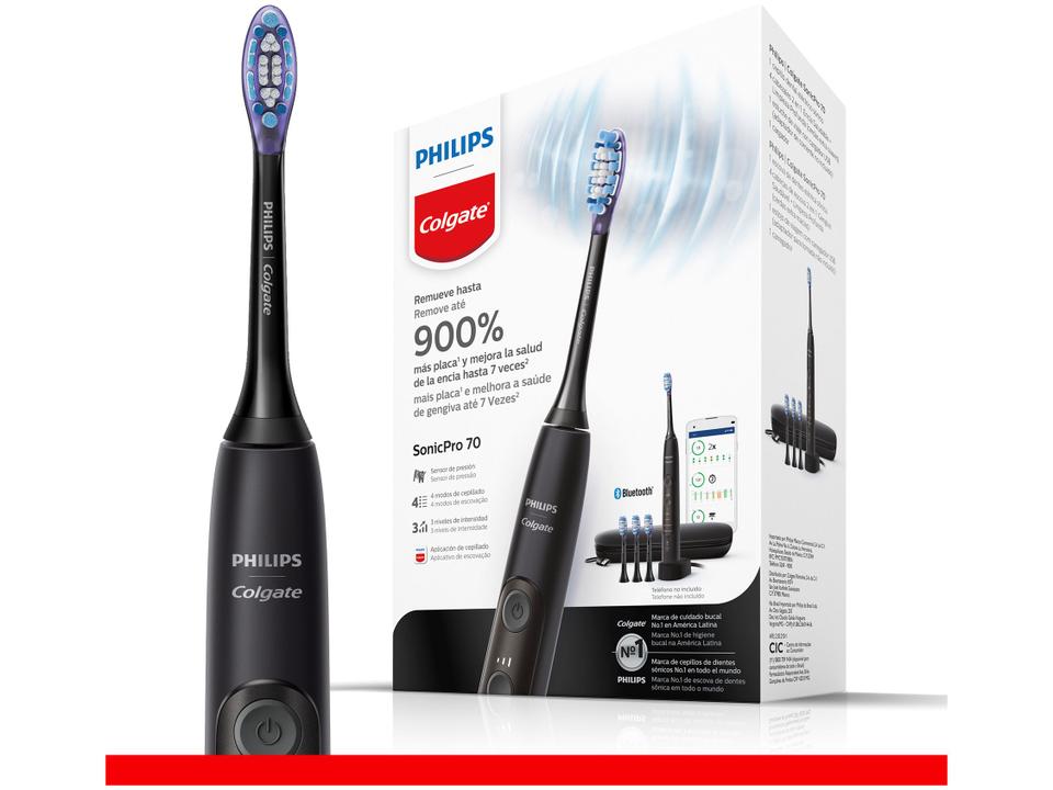 Escova de Dente Elétrica Philips Colgate Sonic Pro 70 Recarregável - 1
