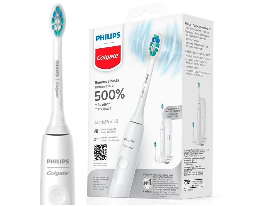 Escova de Dente Elétrica Recarregável Colgate Philips SonicPro 35 - 1