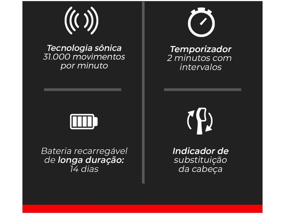 Escova de Dente Elétrica Recarregável Colgate Philips SonicPro 35 - 9