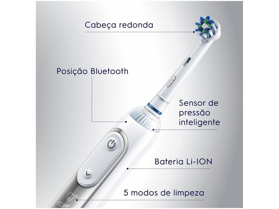 Escova de Dente Elétrica Recarregável Oral-B Genius 8000 com Estojo de Viagem com Refil - 5